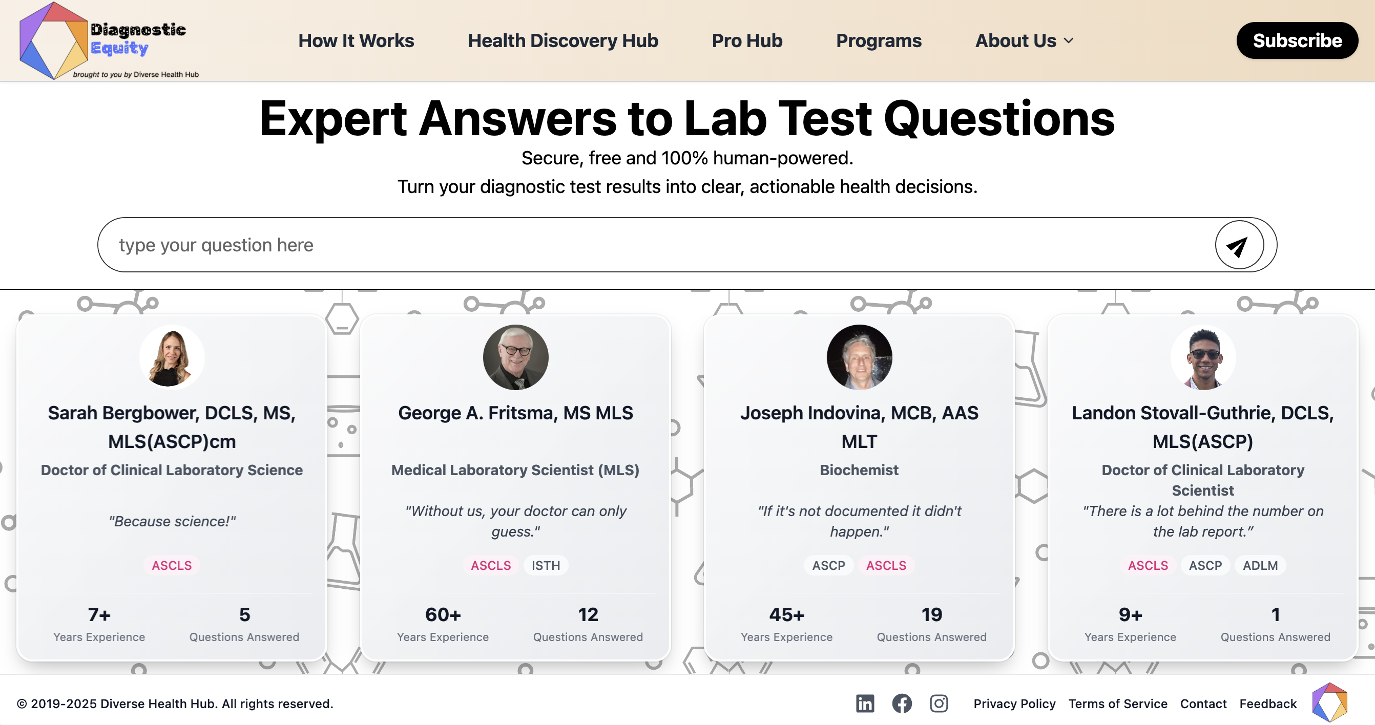 Diagnostic Equity screenshot